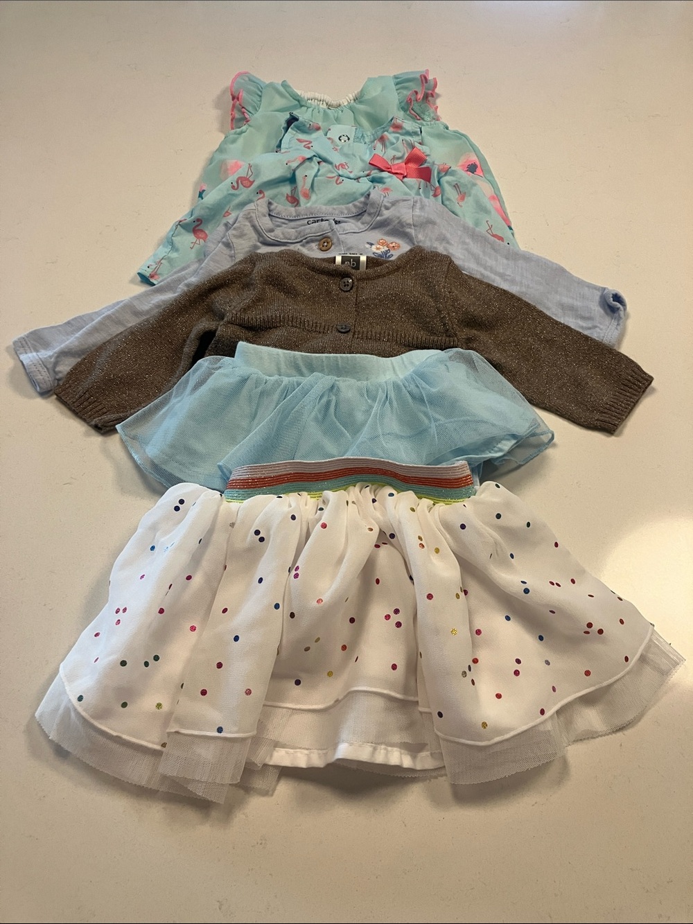 Newborn Baby Girl Tops and bottoms Bundle lot - set of 6